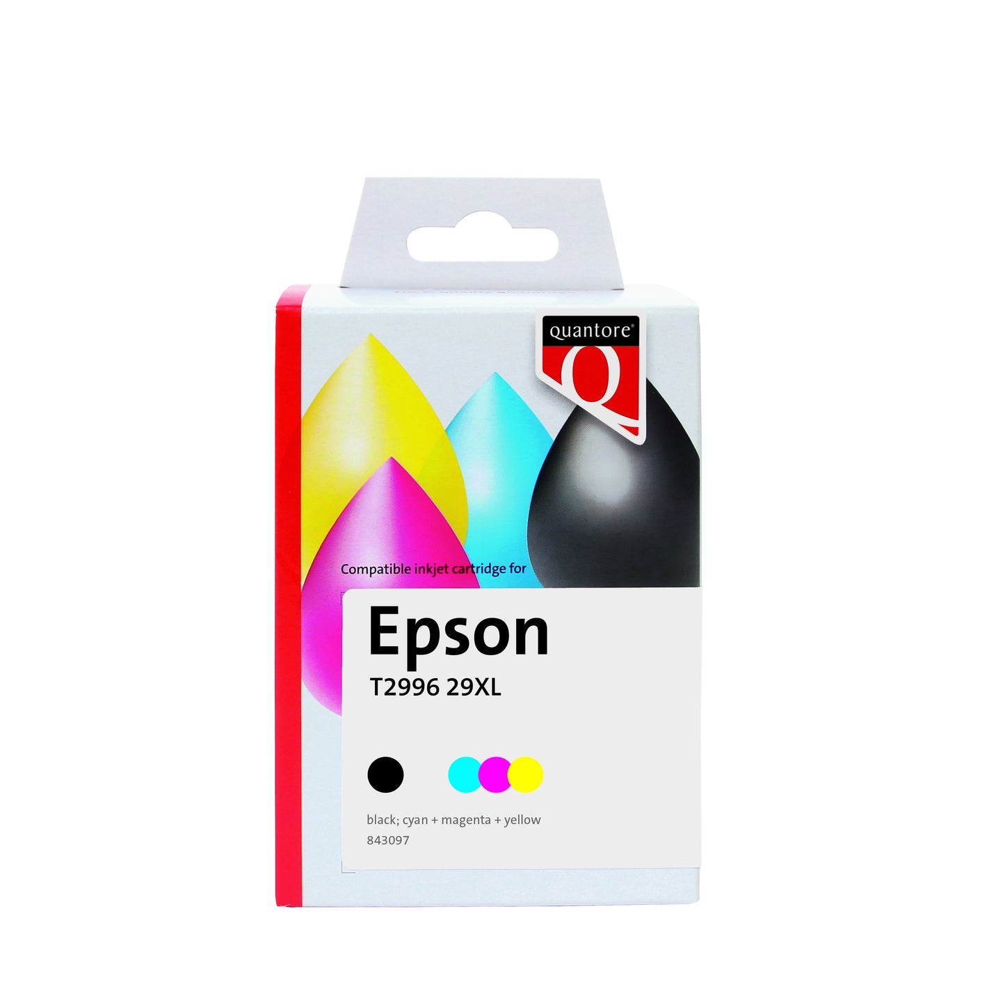 Quantore - Cartouche d'encre alternative pour 29XL T2996 noir + 3 couleurs reconditionnée