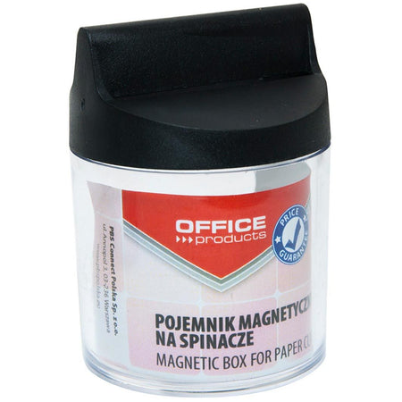 OFFICE products -   papierklemhouder, zonder clips, rond, magnetisch, transparant