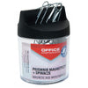 OFFICE products -   papierklemhouder, met clips, rond, magnetisch, transparent