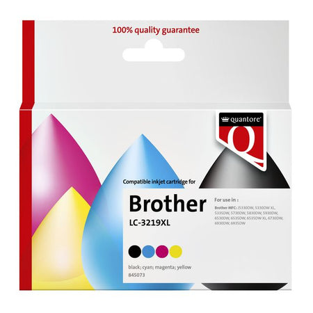 Quantore - Alternative à la cartouche d'encre pour LC-3219XL noir + 3 couleurs