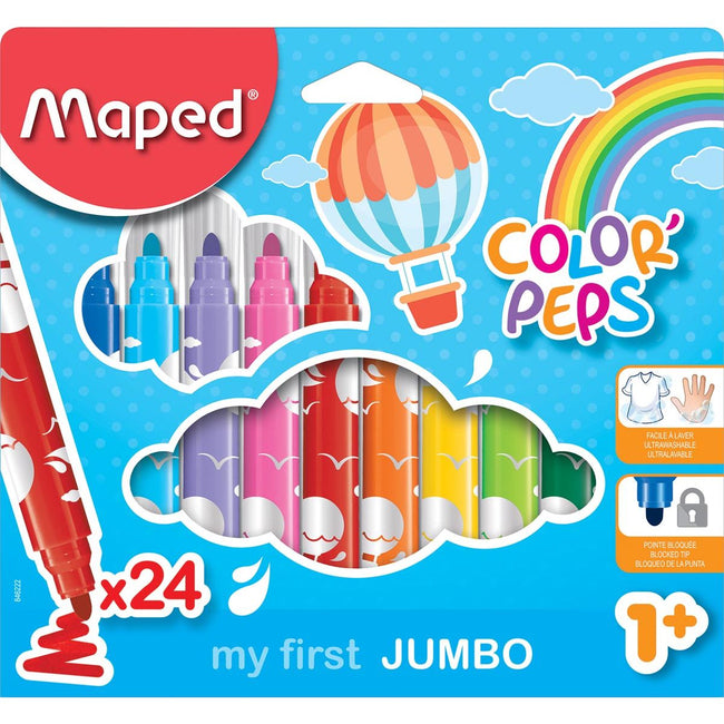 Maped - Filt Stilt Color'ppps Early Age, 24-Piece Case en couleurs assorties