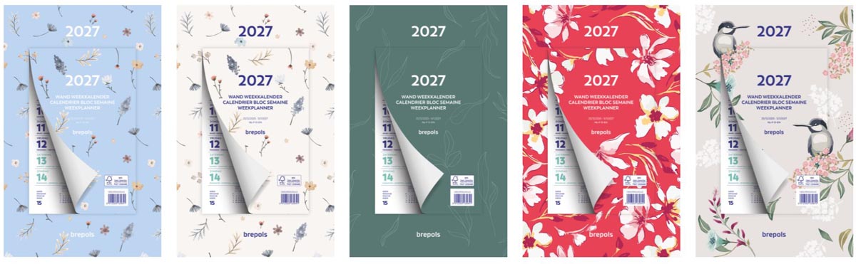 Brepols -   wand week kalender, fantasy 2027