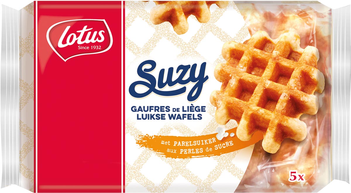Lotus -   Suzy luikse wafel, 50 g, pak van 5 stuks