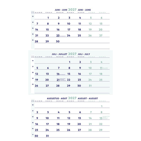Brepols -   driemaandskalender 2027