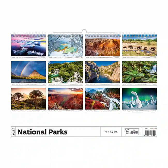 Helma 365 -  Kalender 2027 31.5x45cm nationale parken