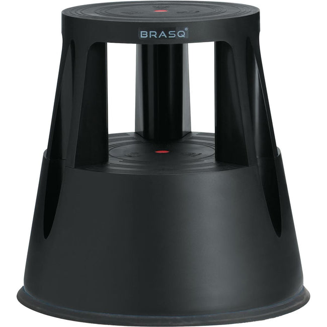 Brasq - Tabouret à roulettes confort, en plastique, noir