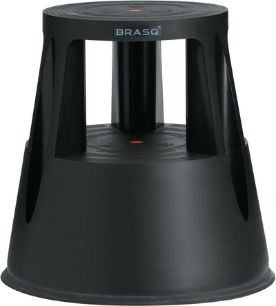 Brasq - Comfort Rollhocker, aus Kunststoff, schwarz