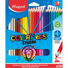 Maped - crayon de couleur Color'Peps Strong, 24 crayons dans un étui cartonné