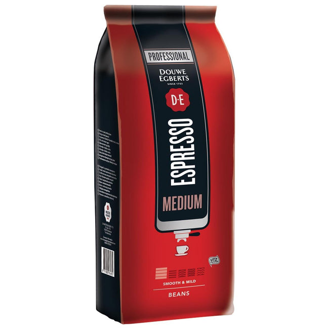 Douwe Egberts - Kaffeebohnen, Espresso Medium, Packung mit 1 kg