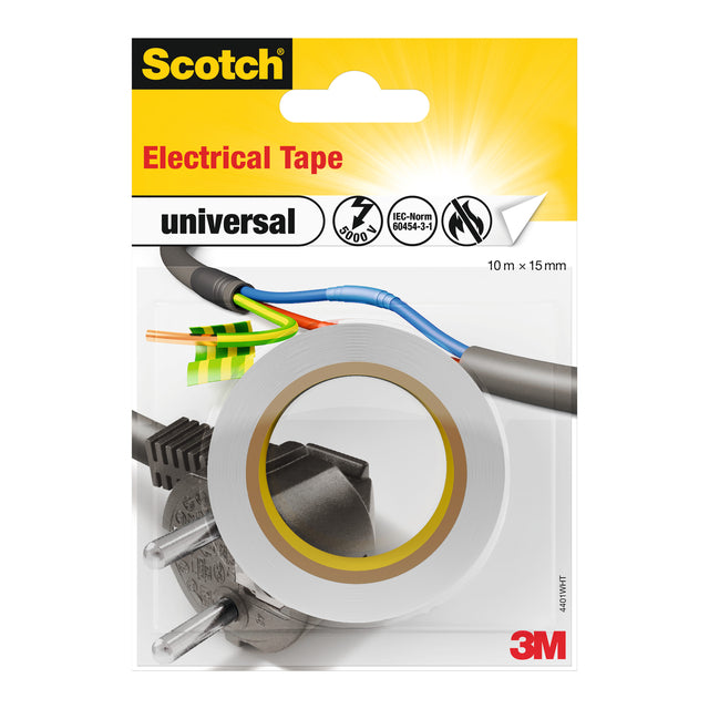 Scotch -  Plakband isolatie 15mmx10m wit