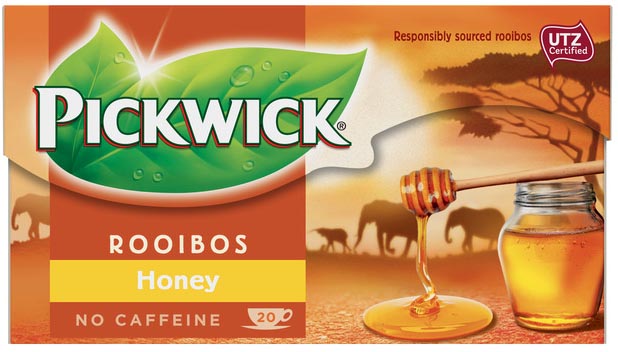 Pickwick -  thee, rooibos en honing, pak van 20 zakjes
