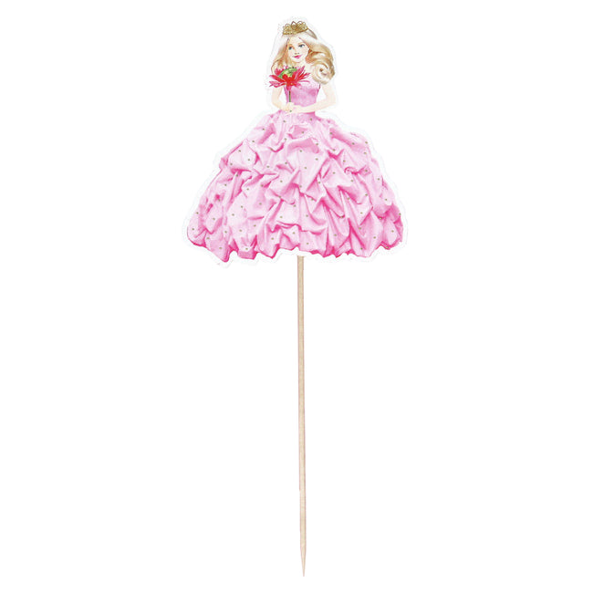 Haza -  Feestprikkers  prinses 20cm 8 stuks