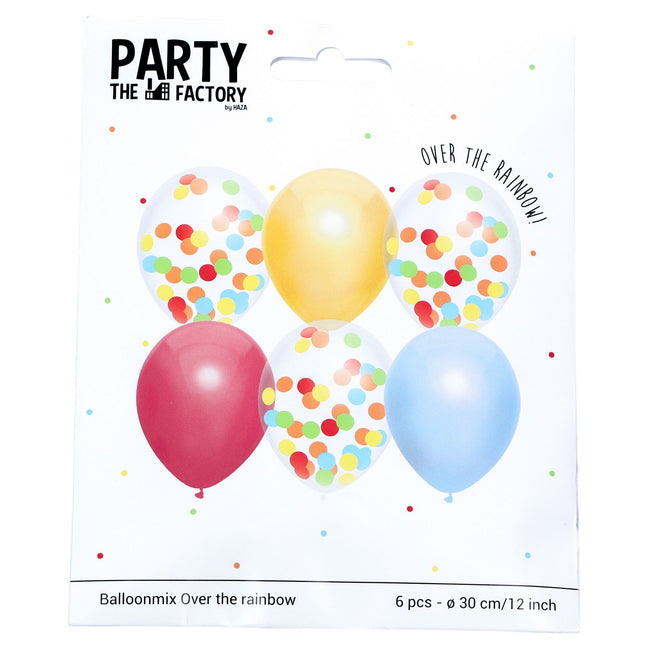 Haza -  Ballonnen  over the rainbow 30cm 6st ass
