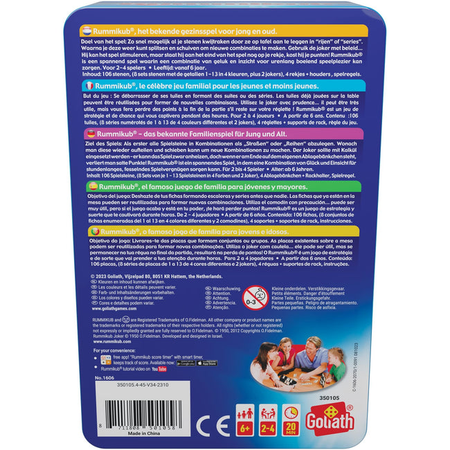Goliath -  Spel rummikub the original travel tour edition