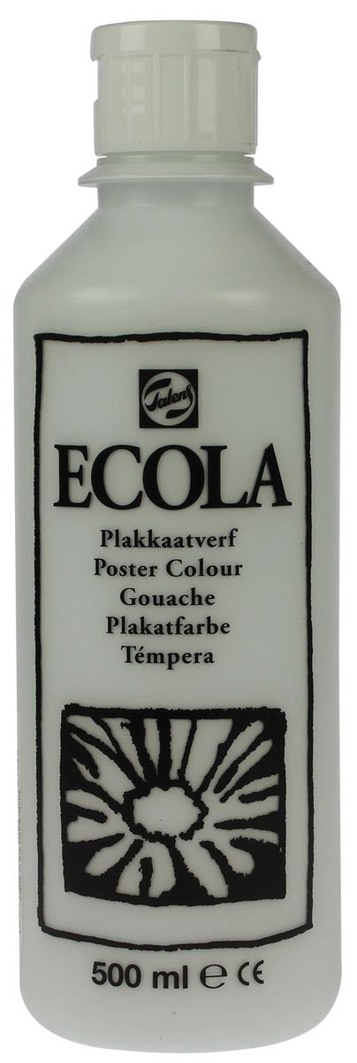 Talens -  Ecola plakkaatverf flacon van 500 ml, wit