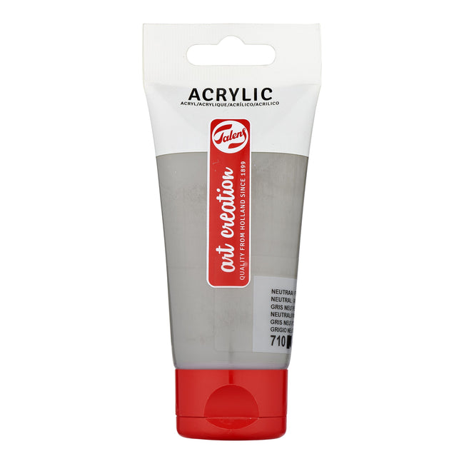 Talens Art Creation -  Acrylverf tac 710 neutraalgrijs tube 75ml | 3 stuks