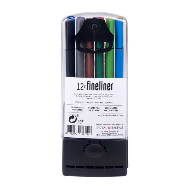 Bruynzeel -  Fineliner  teens 12st assorti | 12 stuks