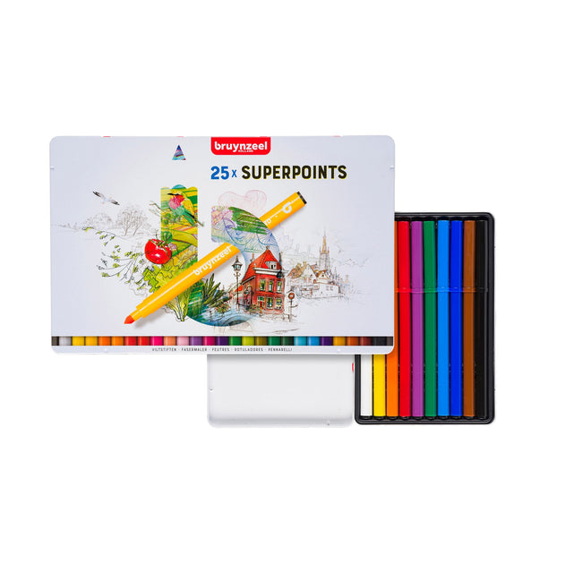 Bruynzeel -  Viltstift  creatives superpoints 25st ass