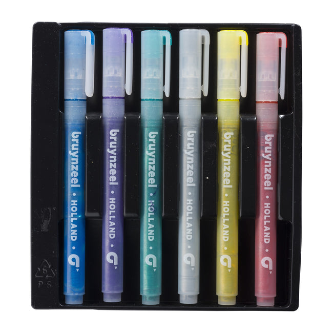 Bruynzeel -  Viltstift  kids 6st ass glitter | 6 stuks
