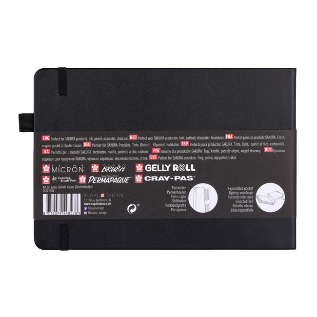 Sakura -  Schetsboek 80 zwarte vellen 210x148mm zwart