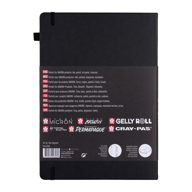 Sakura -  Schetsboek 80 zwarte vellen 210x297mm zwart | 5 stuks