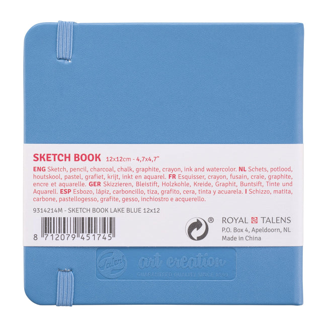 Talens Art Creation -  Schetsboek Art Creation 80 witte vellen 140gr 120x120mm blauw