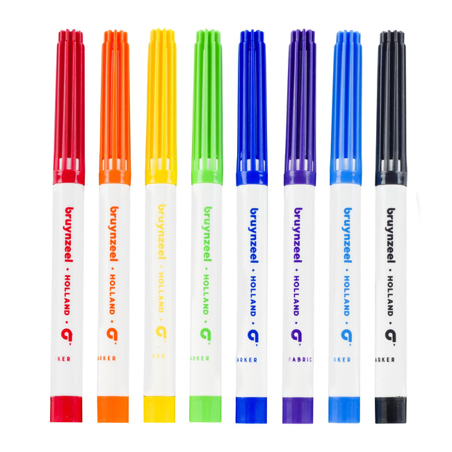 Bruynzeel -  Textielstift  teens 8st assorti | 6 stuks