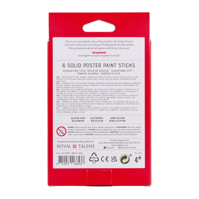 Bruynzeel -  Verfstift  kids 6st ass basis