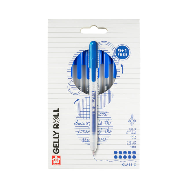 Sakura -  Gelschrijver gelly roll classic 10st blauw | 6 stuks