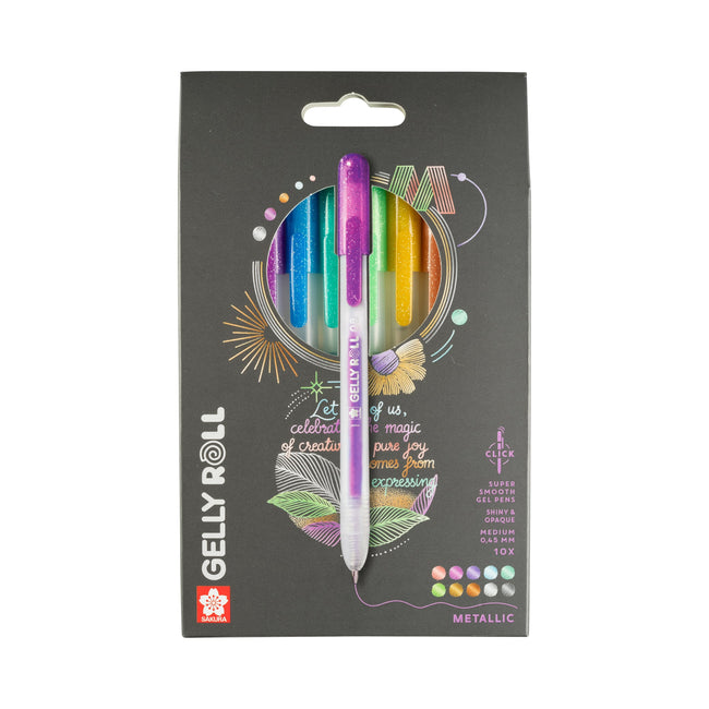 Sakura -  Gelschrijver gelly roll metallic 10 kleuren | 6 stuks