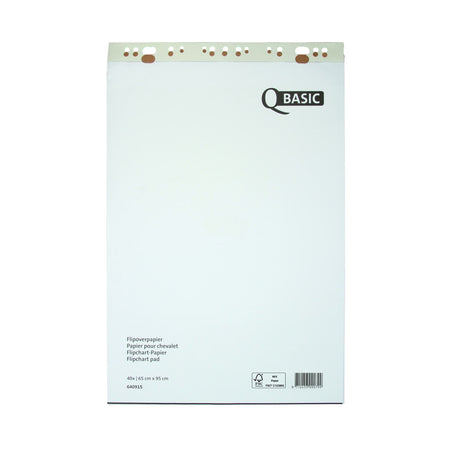 Qbasic -  Flipoverpap 65x95cm blanco/ruit 74gr