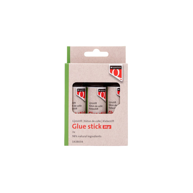 Quantore -  Lijmstift eco 20gr blister á 3 stuks