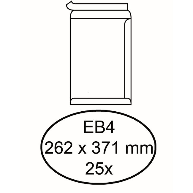 Hermes -  Envelop  akte eb4 262x371 zk 25st wit | 10 stuks