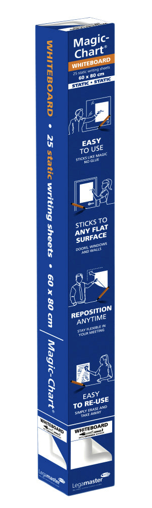 Legamaster -  Magic chart  whiteboard 600x800mm wt 25v | 4 stuks