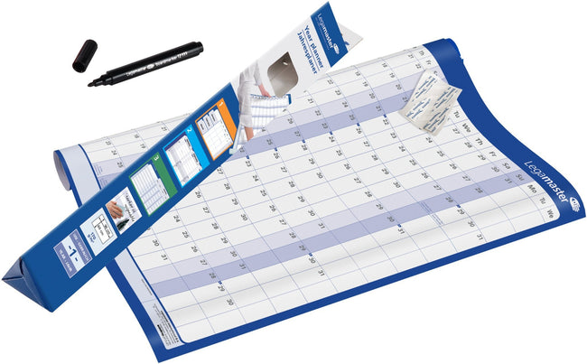 Legamaster -  Jaarpl27 lm 90x60cm hor gelamineerd en oprolbaal