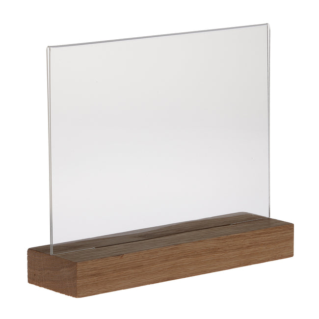 Europel -  Kaarthouder  acryl houten voet a5 liggend | 5 stuks