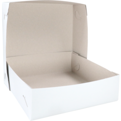 Klika -  Gebaksdoos 30x30x9cm wit zwanenhals 50 stuks (afbeelding 2)