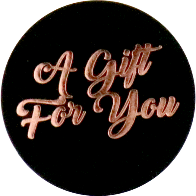Klika -  Etiket, papier, A gift for you, permanent, ∅40mm, zwart, rol à 500 stuks