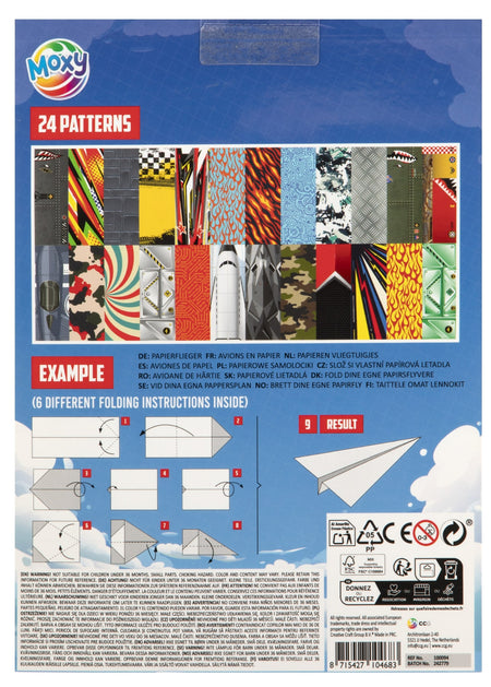 Office -  Fold your own paper planes block 24 sheet 25x18cm