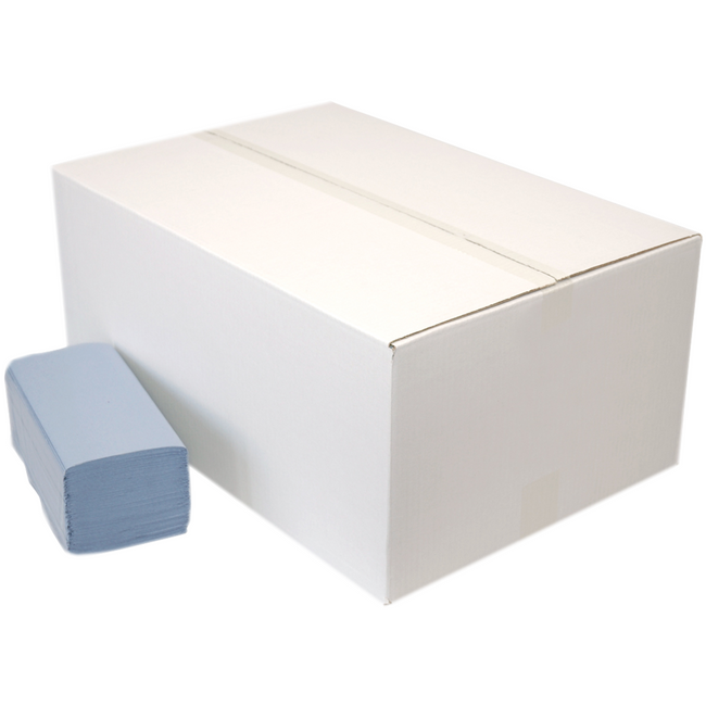Klika -  Handdoekpapier, 1-laags, Z vouw, 25x23cm, Papier, blauw