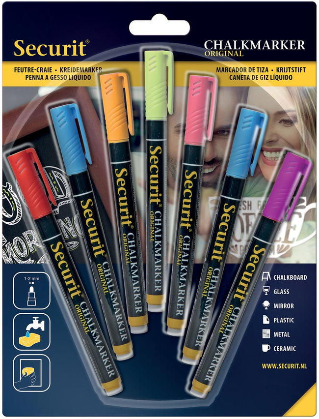 Securit -  Krijtstift sma-100 rond ass 1-2mm 7st ass (afbeelding 2)