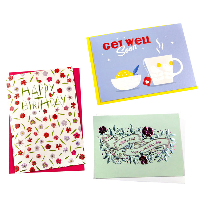 Paperclip - Recharge pour cartes de vœux anglais 6 cartes assorties