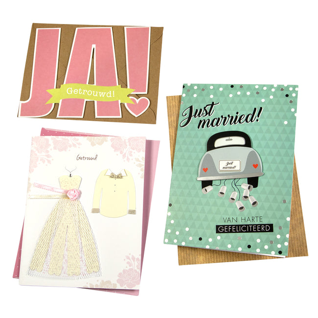 Trombone - Recharge carte de vœux mariage set 6 cartes