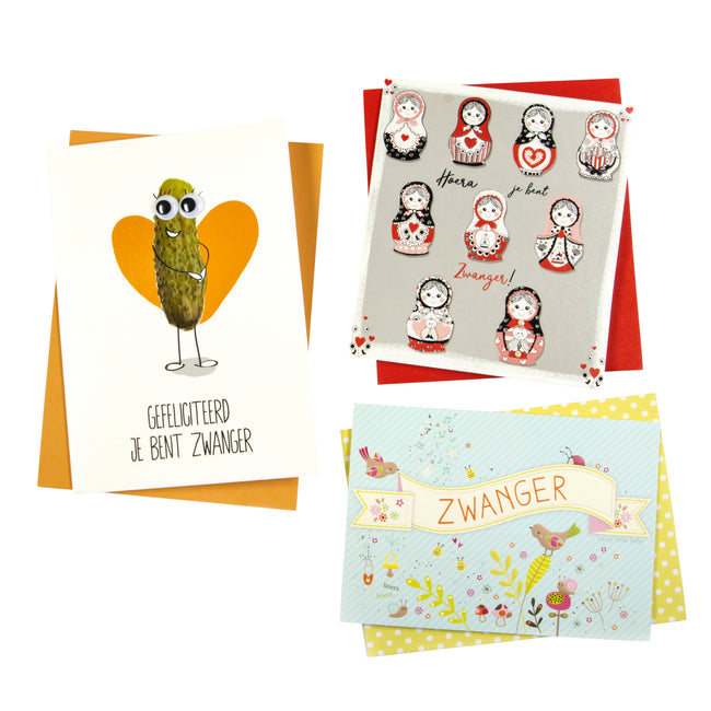 Paperclip - Recharge carte de vœux enceinte 6 cartes