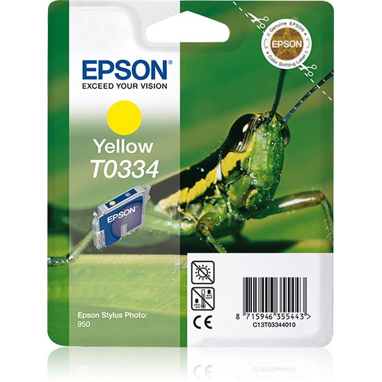 Epson - cartouche d'encre T0334, 440 pages, OEM C13T03344010, jaune