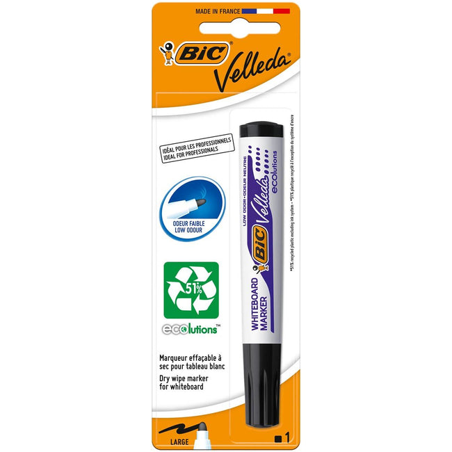 Velleda - Whiteboardmarker 1701 Ecolutions, schwarz, auf Blister