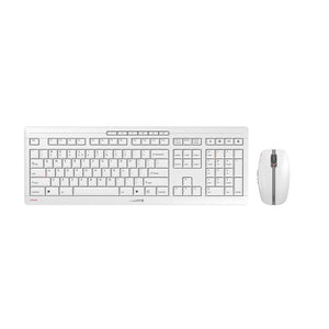 CHERRY -   Stream Desktop Recharge toetsenbord Inclusief muis Universeel RF Draadloos QWERTY Engels Grijs