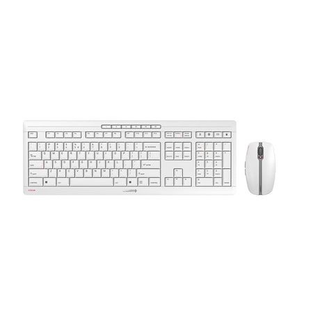 CHERRY -   Stream Desktop Recharge toetsenbord Inclusief muis Universeel RF Draadloos QWERTY Engels Grijs