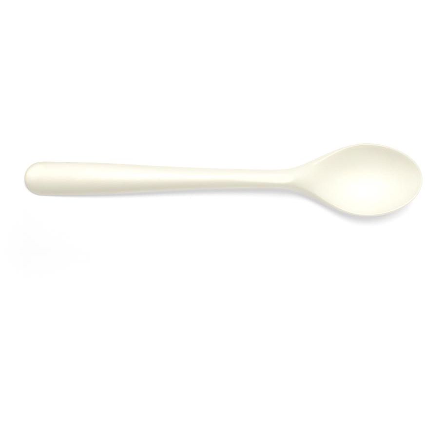 Conpax - Folia Dessertlöffel, wiederverwendbar, von CPLA, 14,5 cm, weiß, Packung à 50 Stück