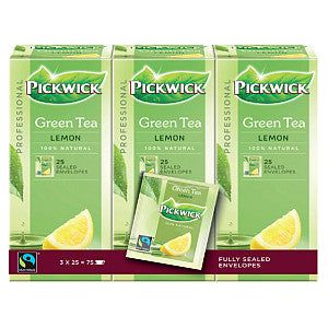 Pickwick - thé, thé vert avec citron, Fairtrade, 25 sacs à sacsages